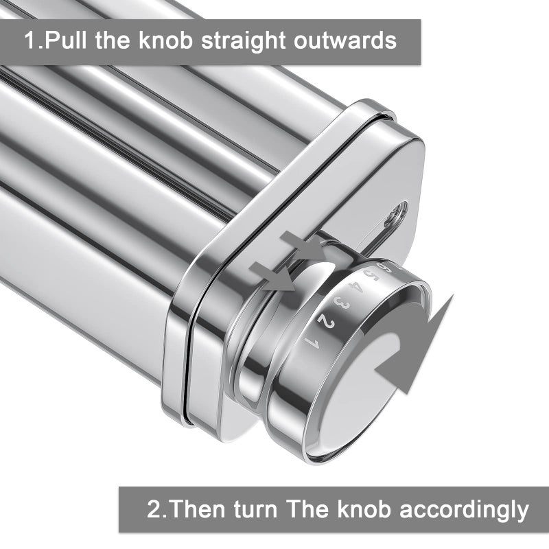 InnoMoon ملحق صانع المعكرونة لخلاط كيتشن إيد، يتضمن أسطوانة لف المعكرونة، قاطع سباغيتي، قاطع فettuccine، مجموعات ملحقات المعكرونة من إنومون - Image 3